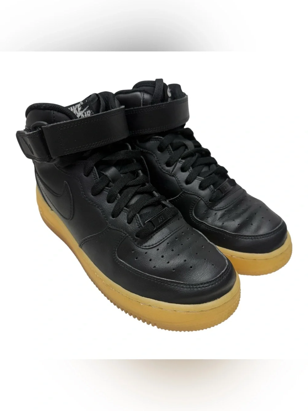 Nike Air Force 1 Black High-Top Sneakers size 8